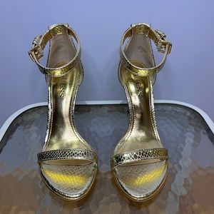 Gold Metallic Guess Heels